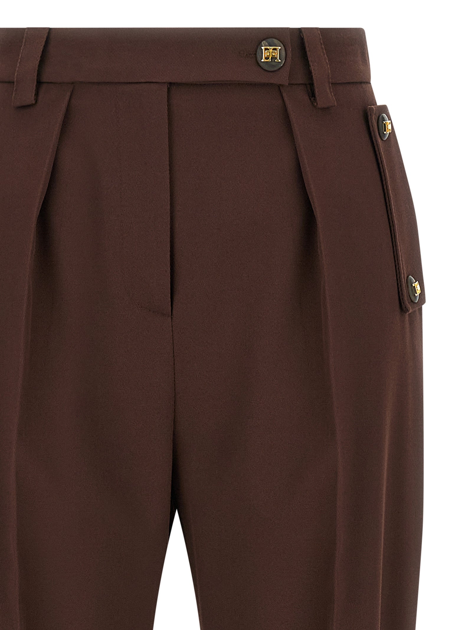 Palazzo pants Brown Polyester Viscose Elastane