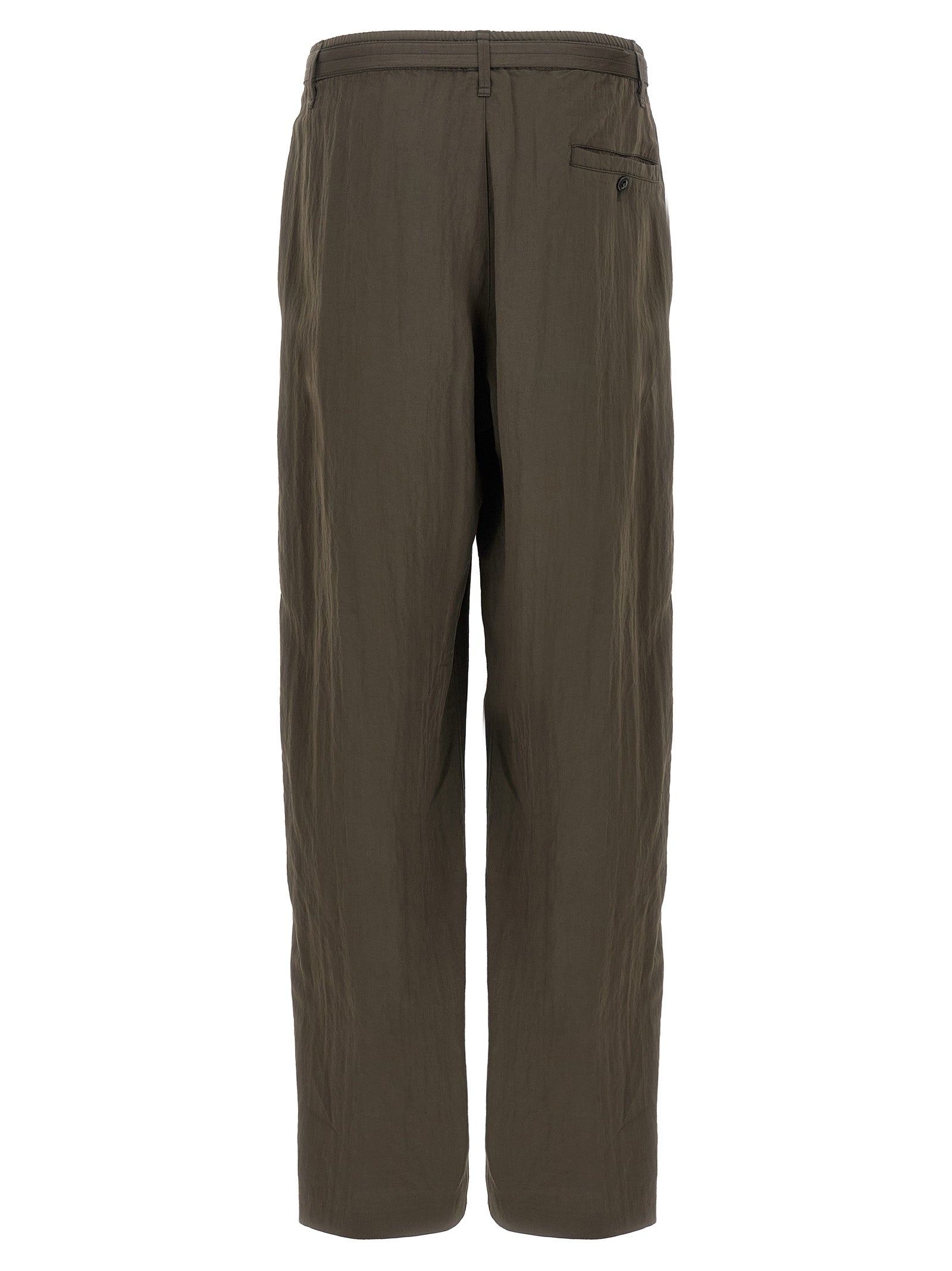 Belted pants Brown Viscose Polyester