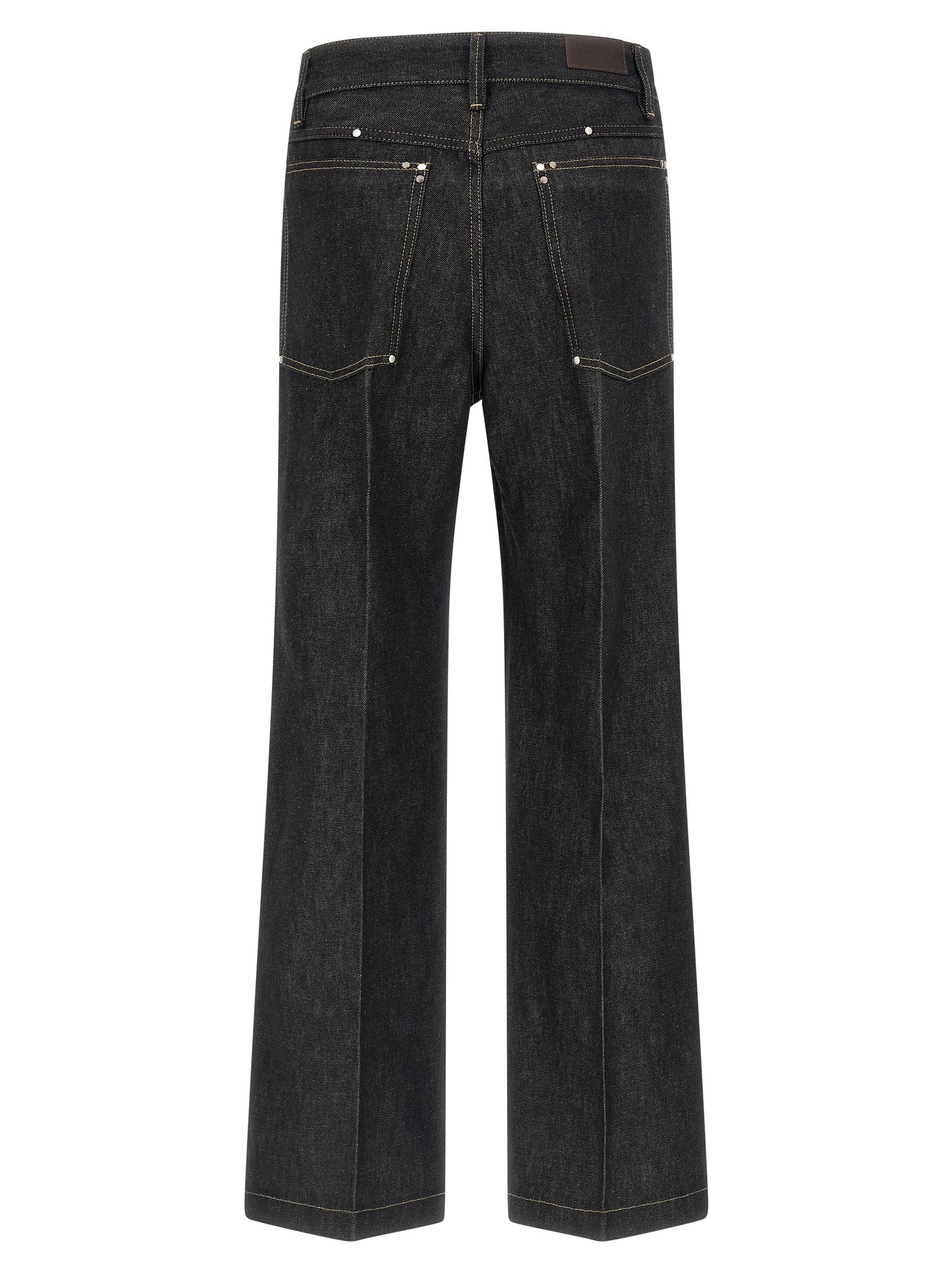 Rivet jeans Black Cotton
