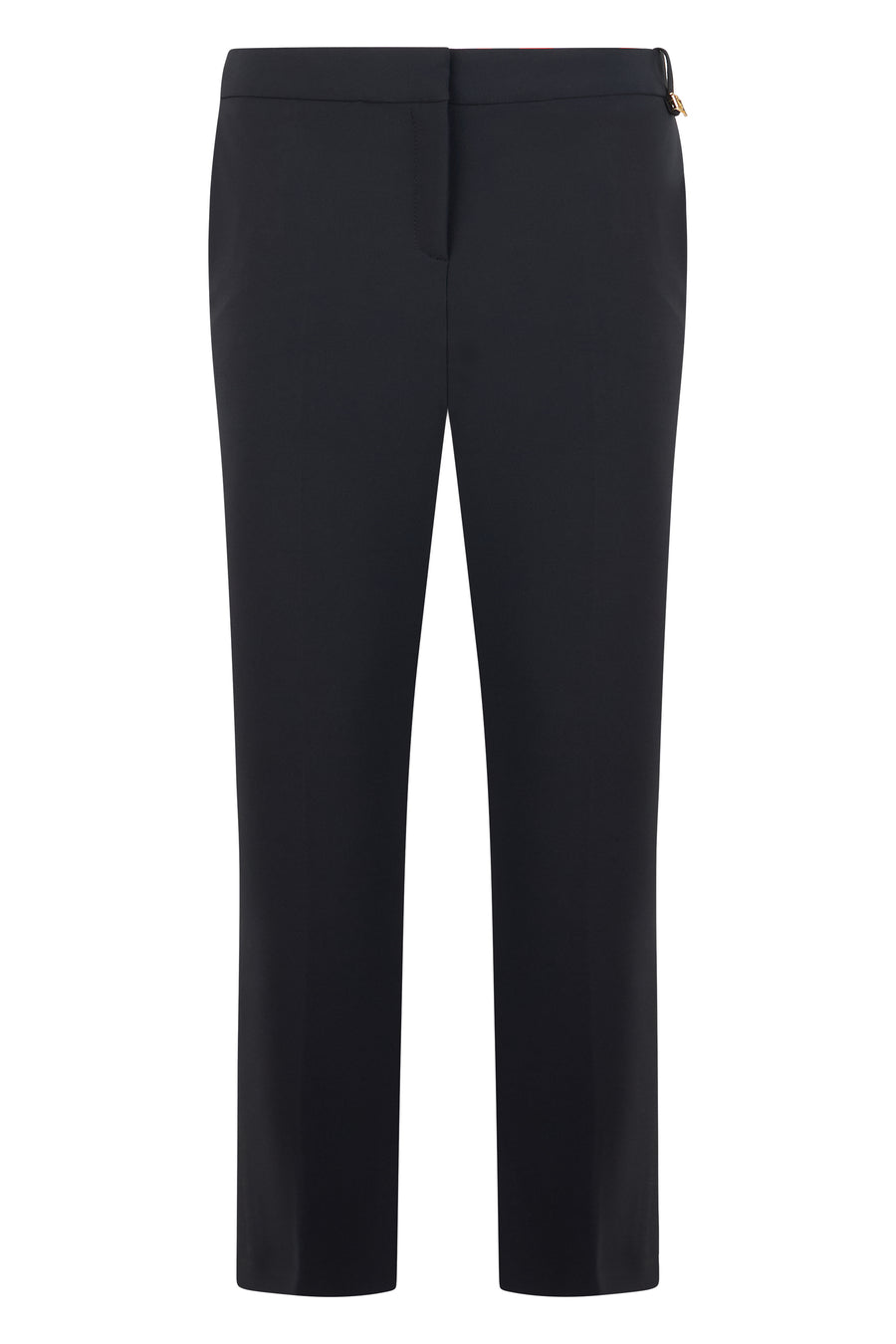 Trousers Crepe Black Polyester Cropped