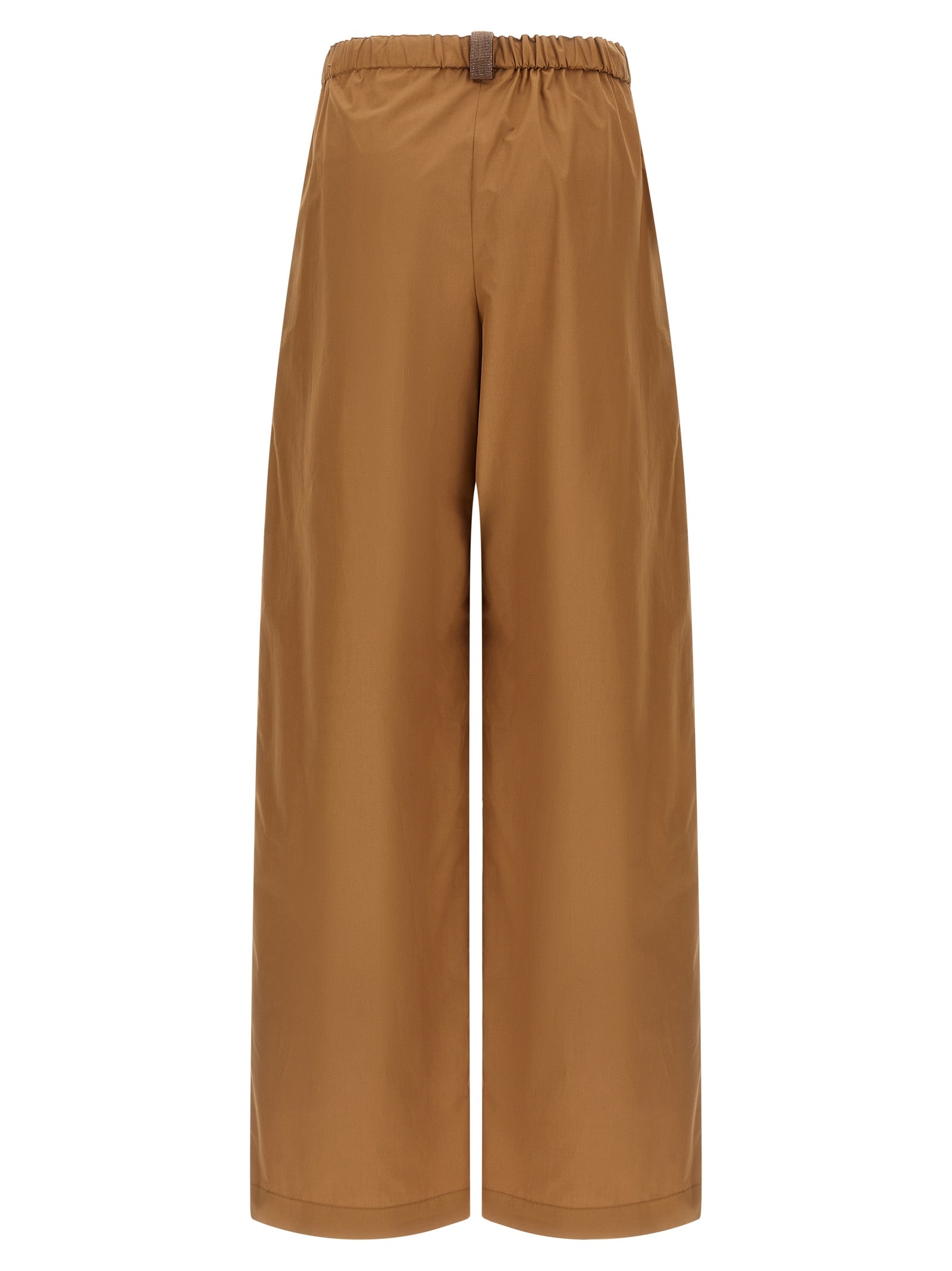 Loose leg pants Brown Cotton