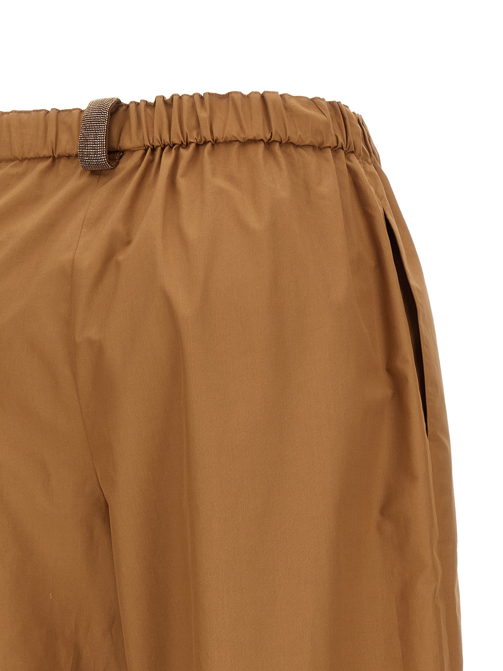 Loose leg pants Brown Cotton