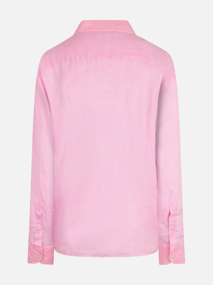Man Water Fluo Pink Linen Pamplona Shirt