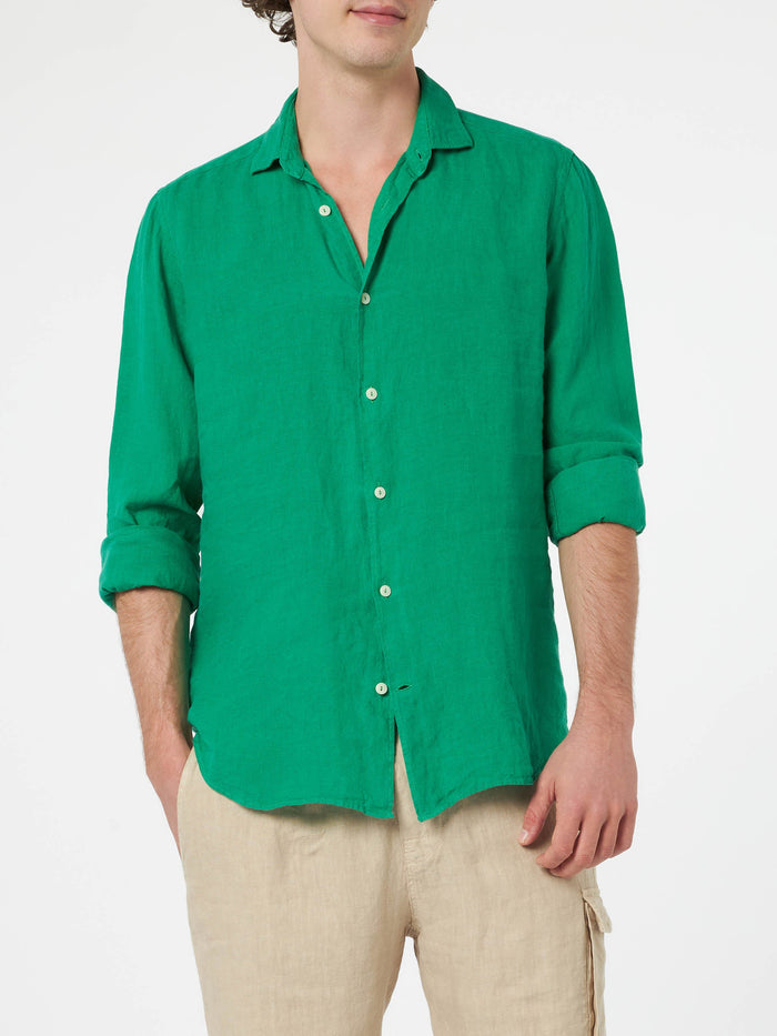 Pamplona Linen Shirt Green