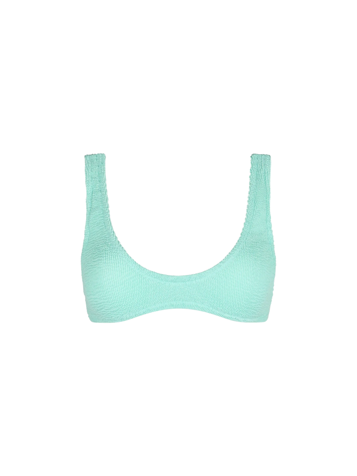 Sage Green Pamy Crinkle Bralette Bikini Top