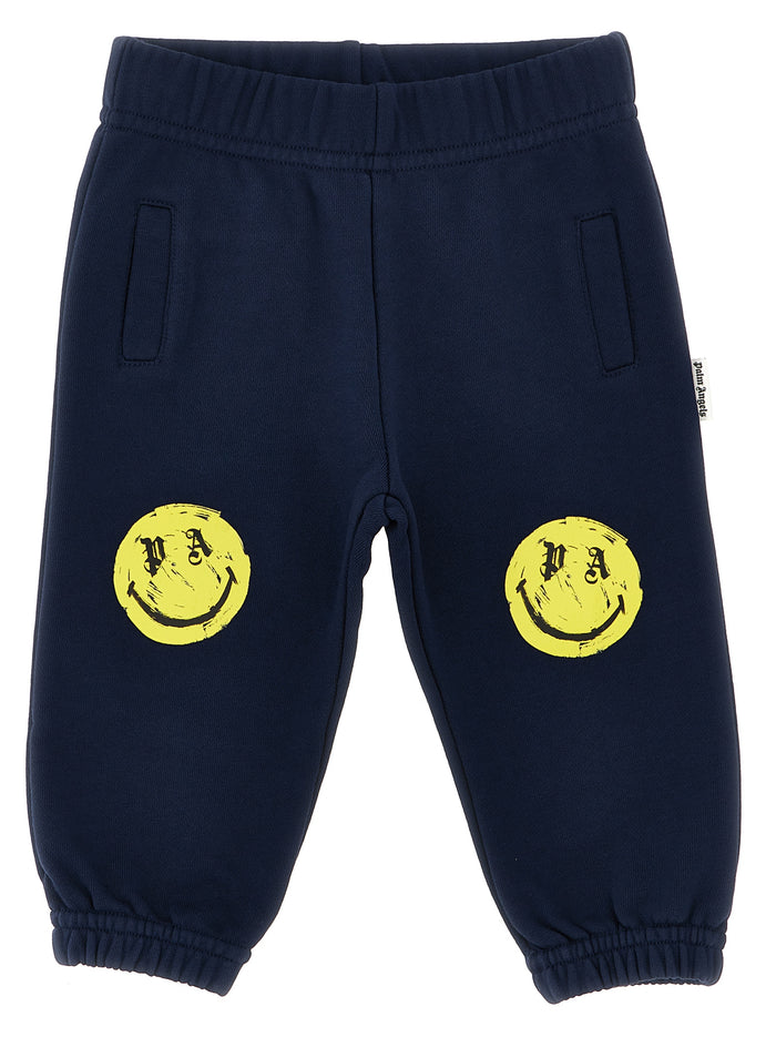 PA Smiley Brush joggers Blue Cotton Pant