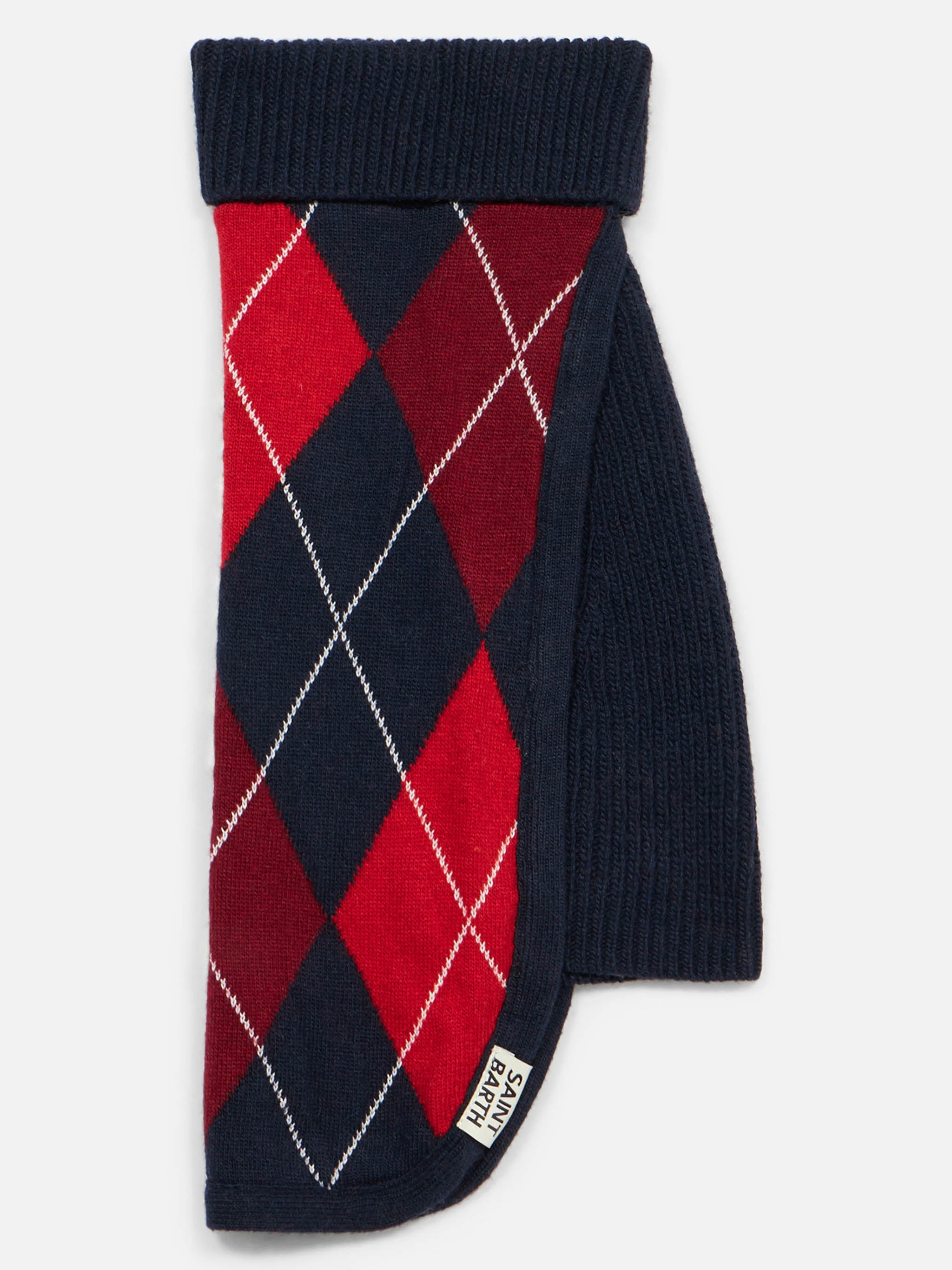 Dog Sweater With Argyle Print Blue