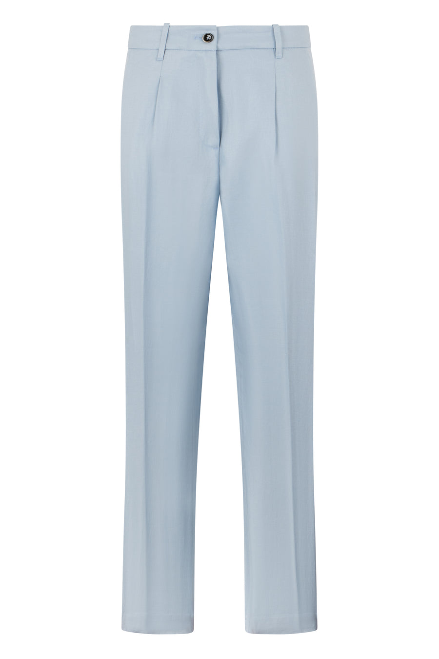 Straight Linen Trousers Light Blue Trouser Suits