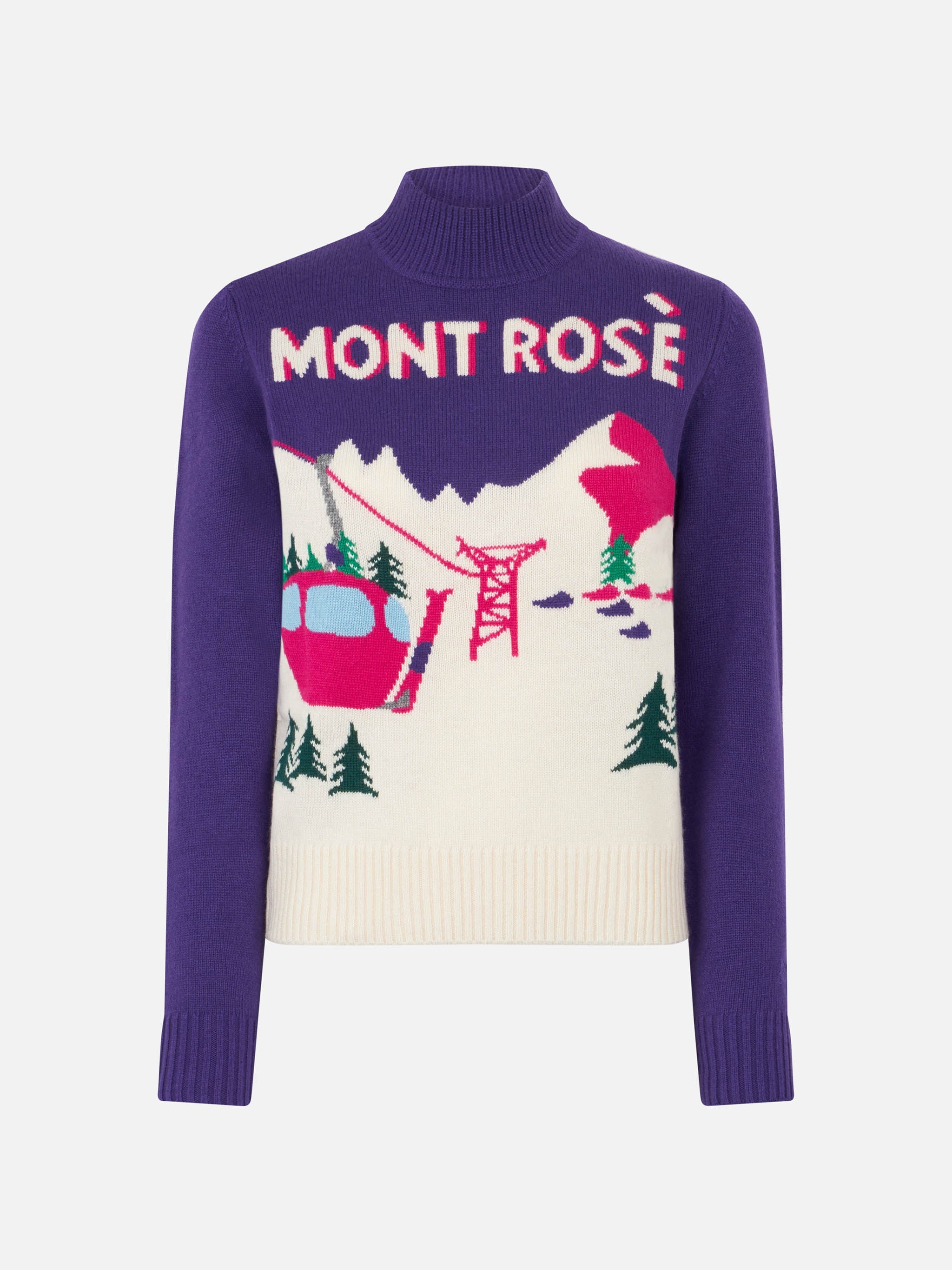Peak Purple Sweater With Mont Rosè Postcard Pink