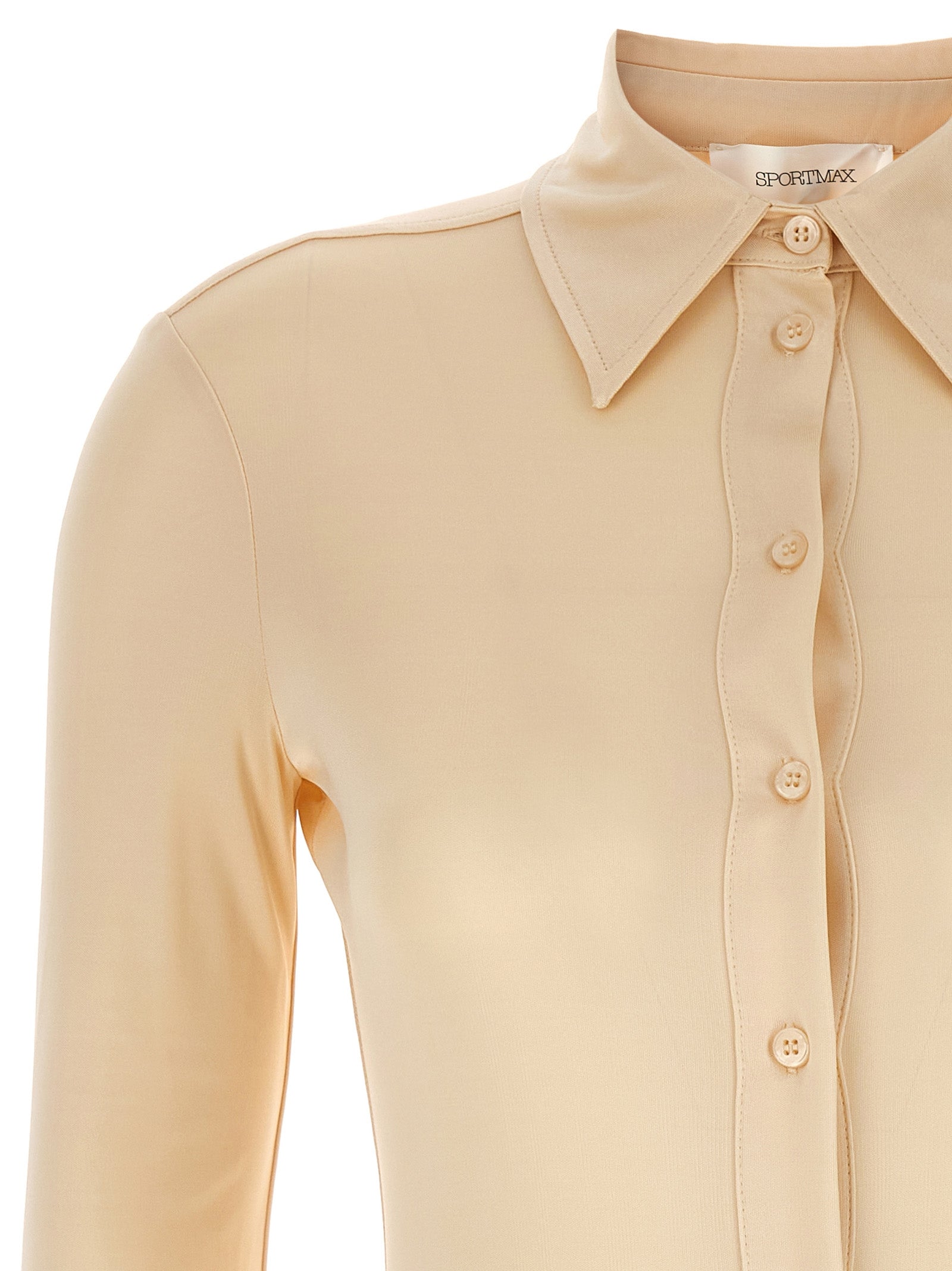 Pera Bodysuit Beige Viscose Tops