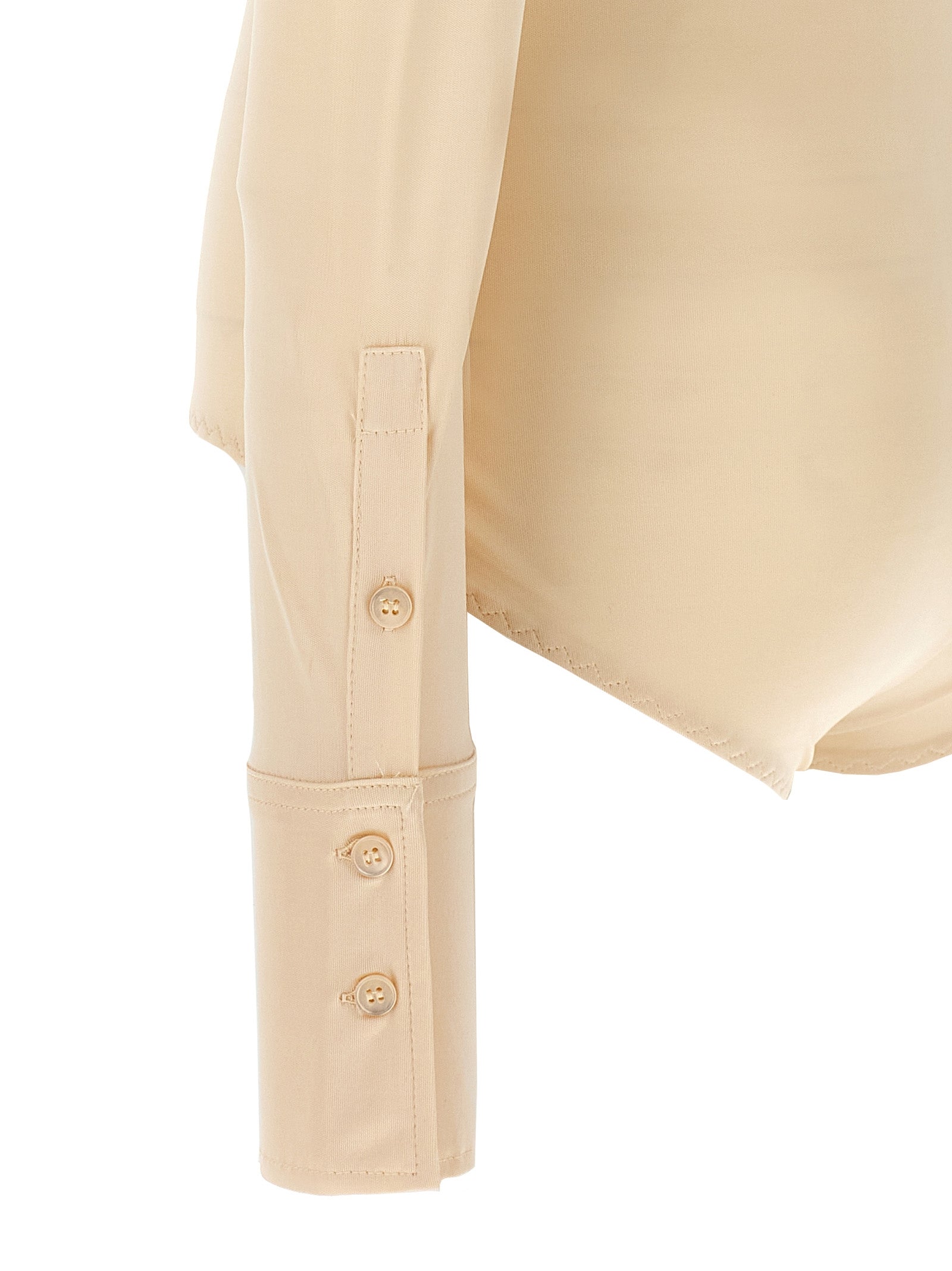 Pera Bodysuit Beige Viscose Tops