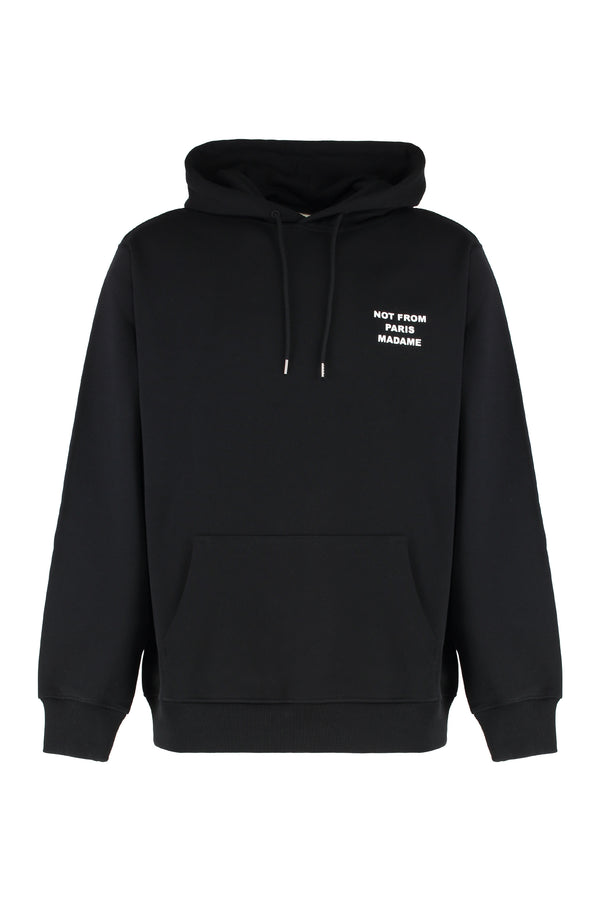 Hoodie Slogan Cotton Black Jumpers