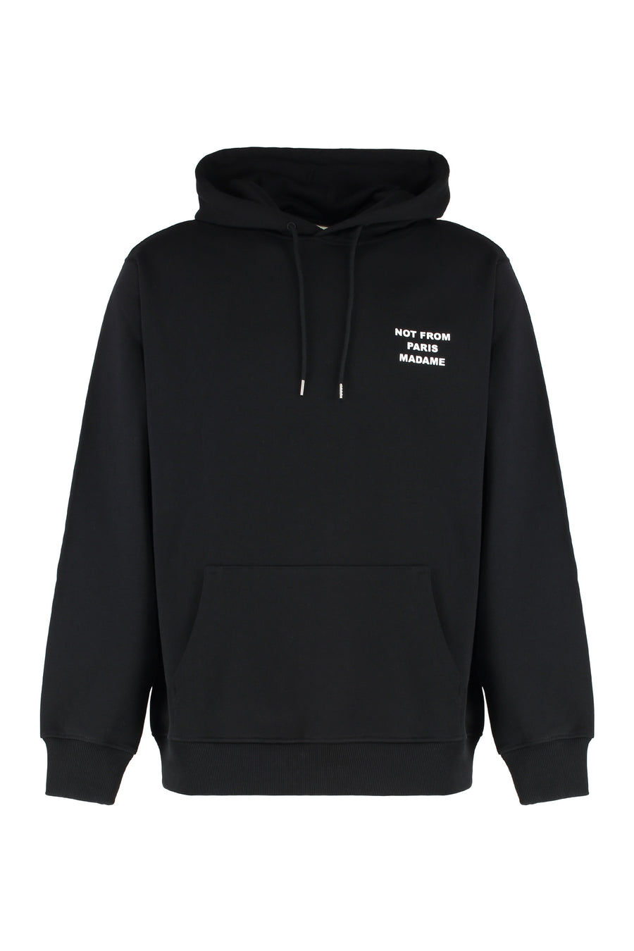 Hoodie Slogan Cotton Black Jumpers