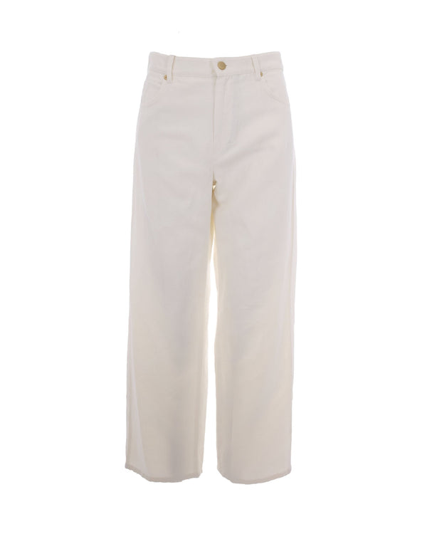 Trousers Cotton-Linen White