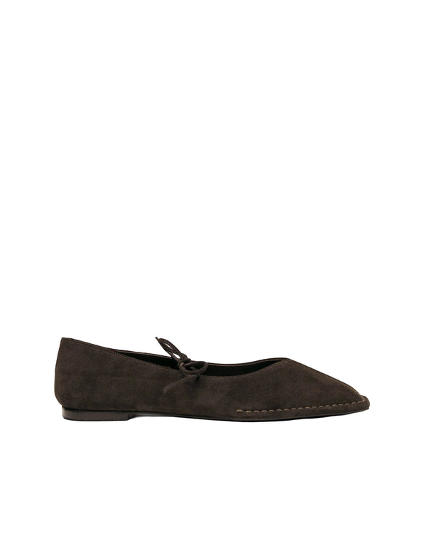 Ballet Flats Sway Suede Coffee Brown Upper