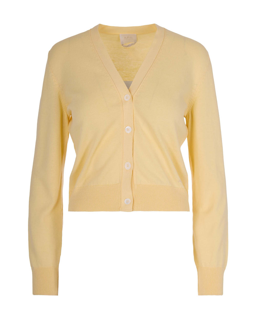 Cardigan Light Yellow Cotton Cardigans