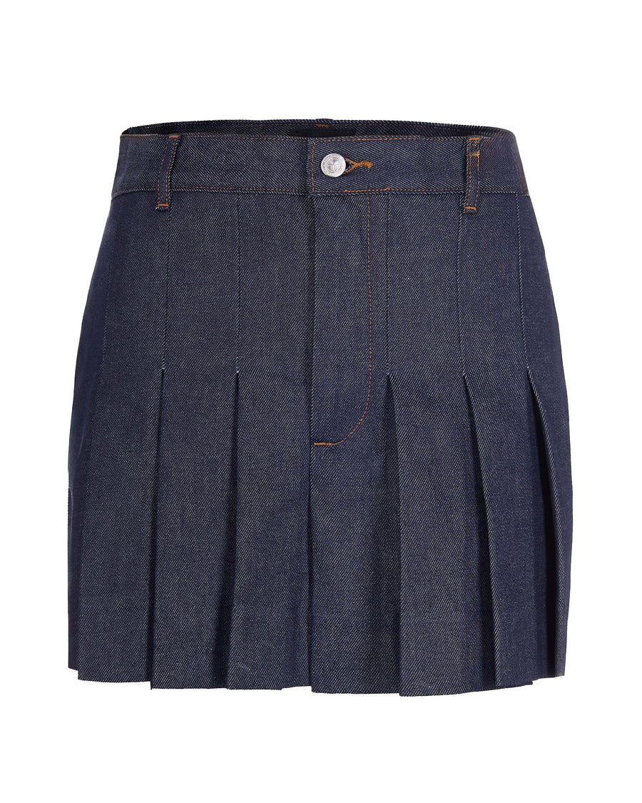 Mini Skirt Indigo Cotton
