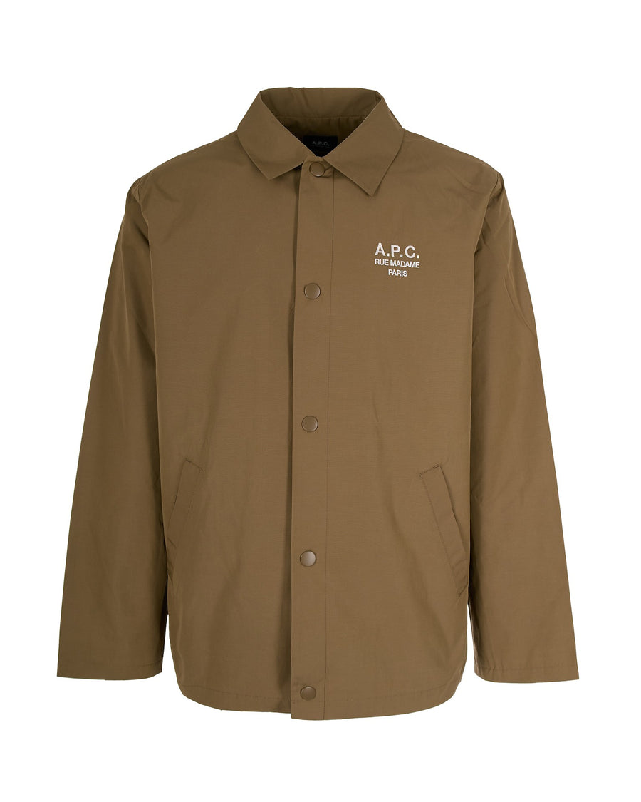 Jacket Embroidered Logo Chestnut Polyester