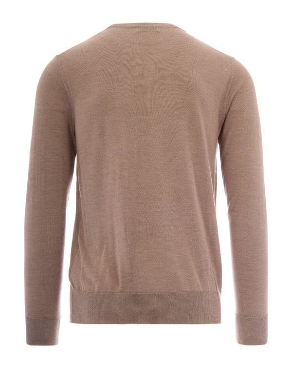 R-Neck Sweater Barley Silk Cashmere Jumpers