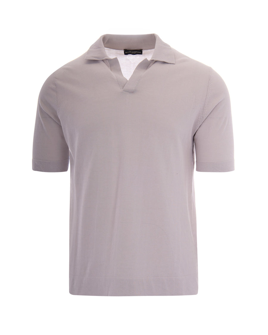 Polo Open Collar Grey Stone Cotton Shirts