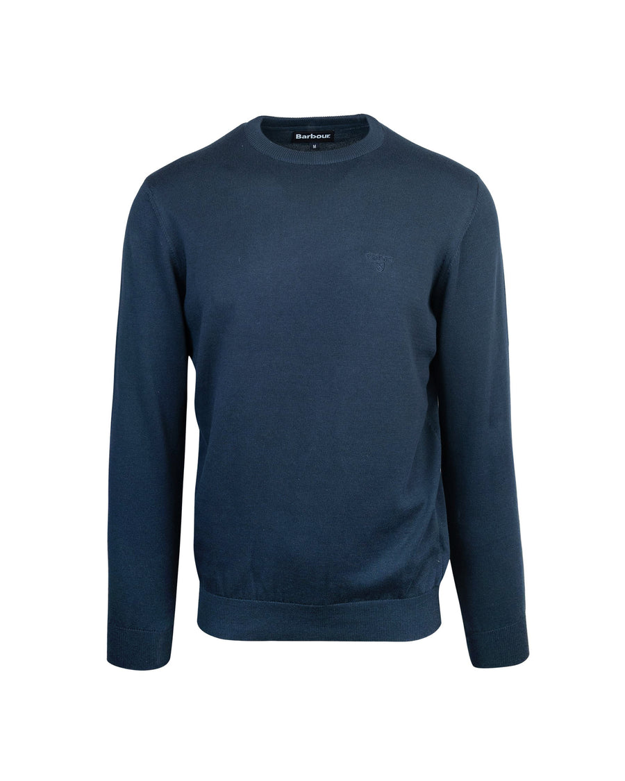 Crewneck Pima Cotton Sweater Blue Jumpers