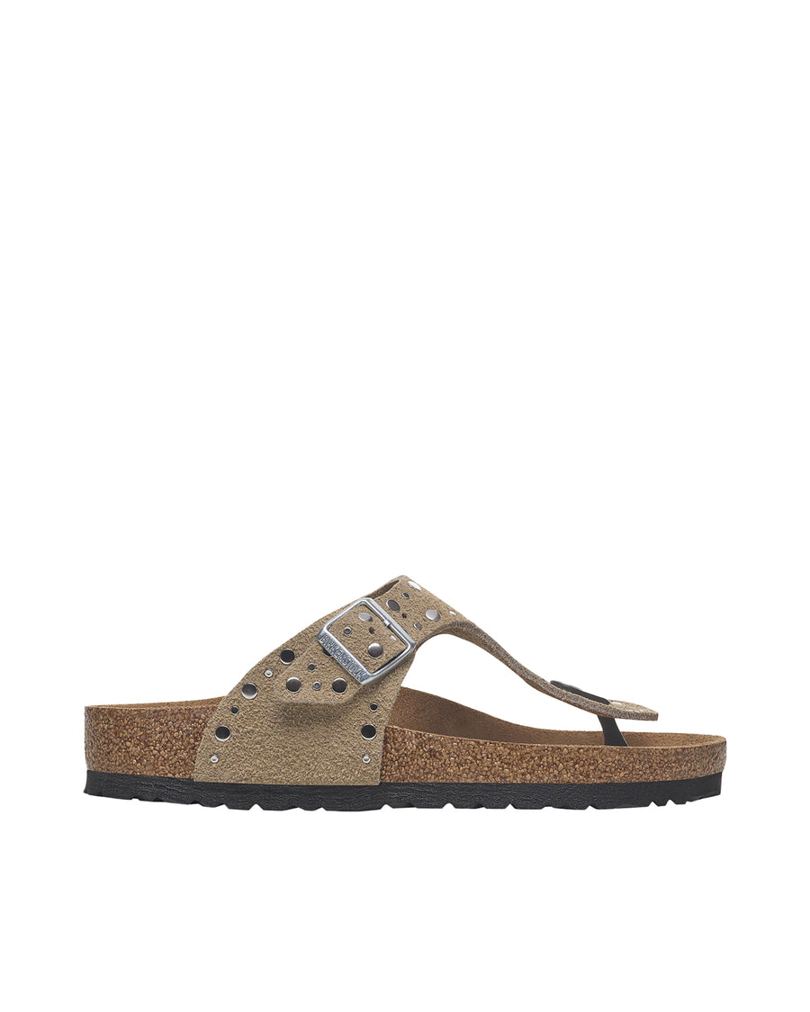Thong Sandals Gizeh Taupe Suede Upper Slippers