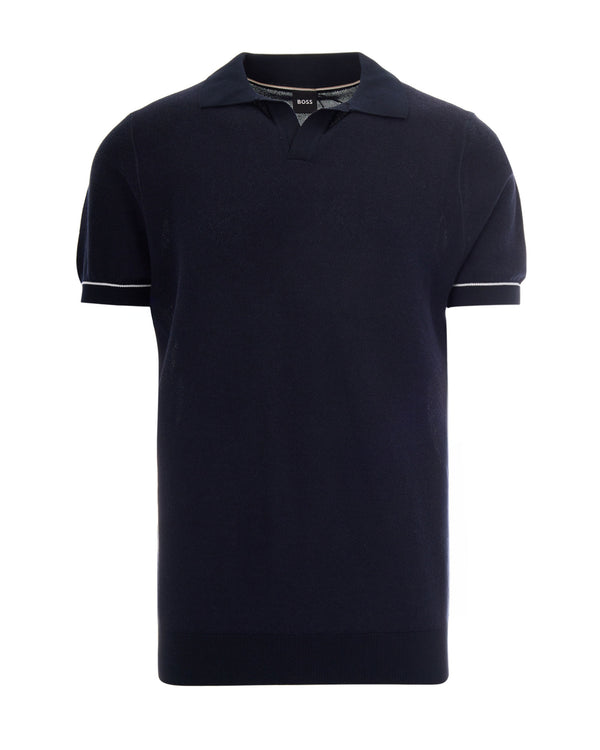 Polo Shirt Narciso Dark Blue Cotton Acrylic