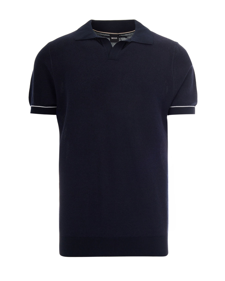 Polo Shirt Narciso Dark Blue Cotton Acrylic