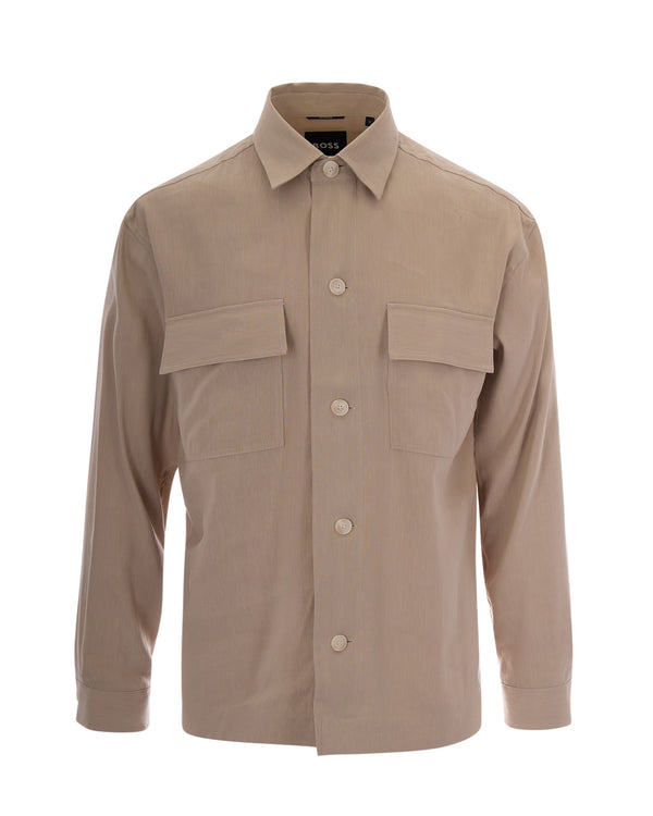 Saharan Shirt Open Beige Linen Viscose Elastane