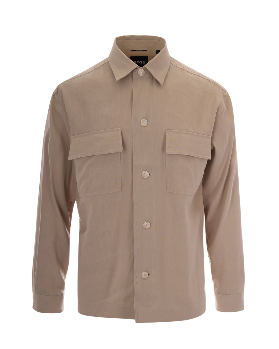 Saharan Shirt Open Beige Linen Viscose Elastane