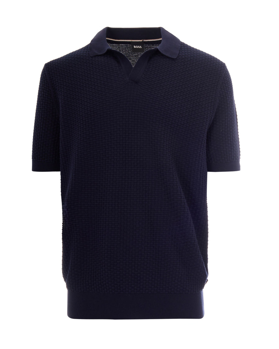 Polo Natalo Dark Blue Cotton Shirts