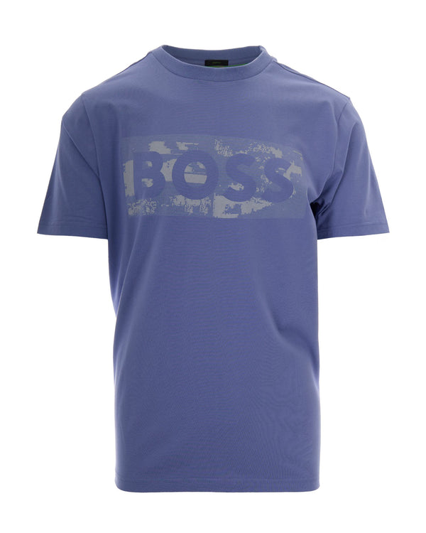 T-Shirt Logo Graphic Light Pastel Blue Cotton T-shirts