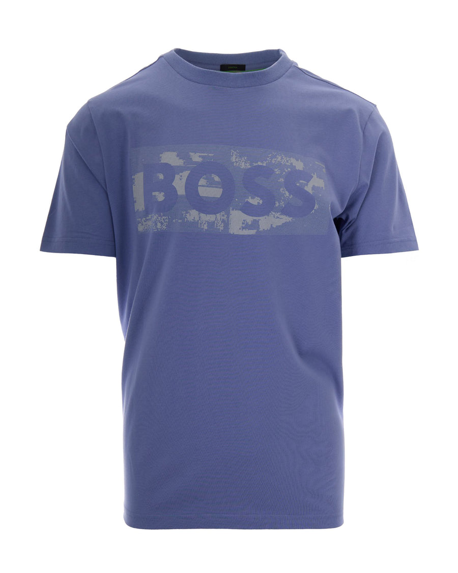 T-Shirt Logo Graphic Light Pastel Blue Cotton T-shirts
