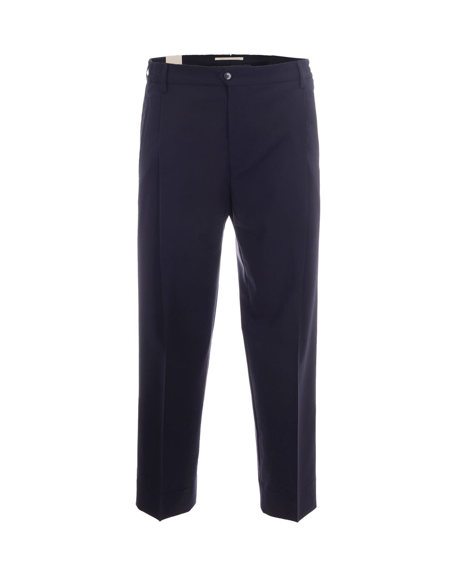 Trousers Manhattan Blue Wool Polyester