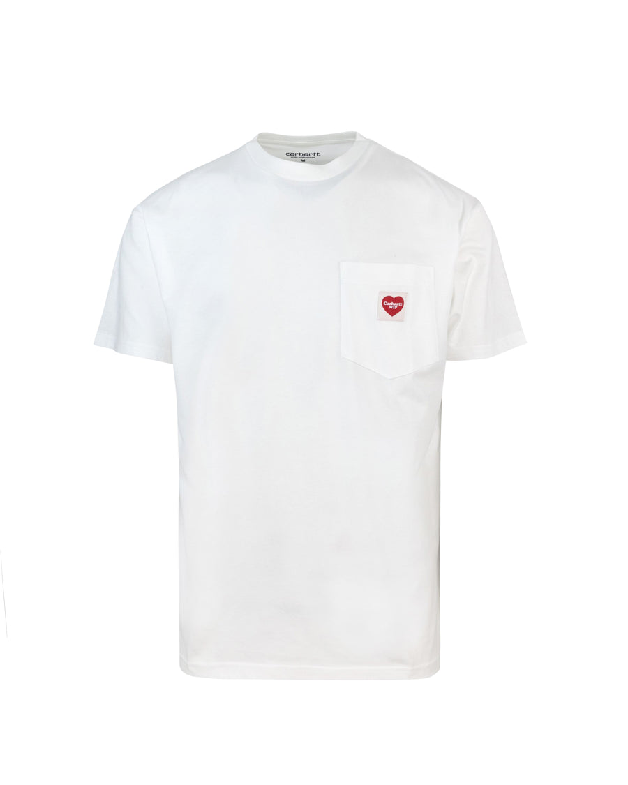 T-Shirt Pocket Heart White-Red White/red Cotton Single Jersey T-shirts
