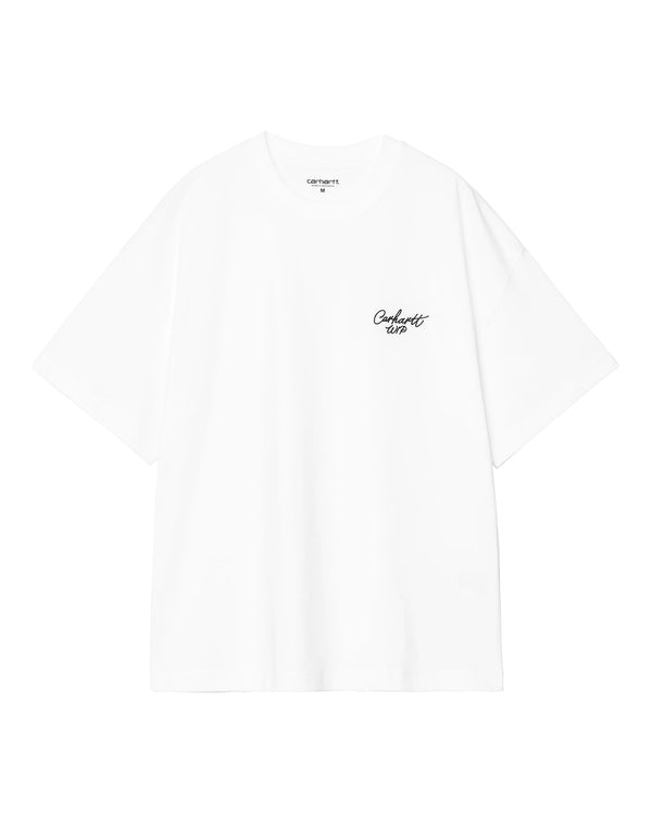 T-Shirt Signature Script White-Black White/black Organic Cotton T-shirts