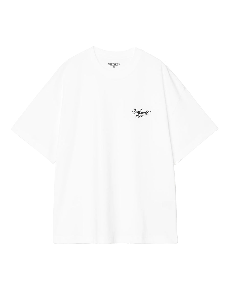 T-Shirt Signature Script White-Black White/black Organic Cotton T-shirts