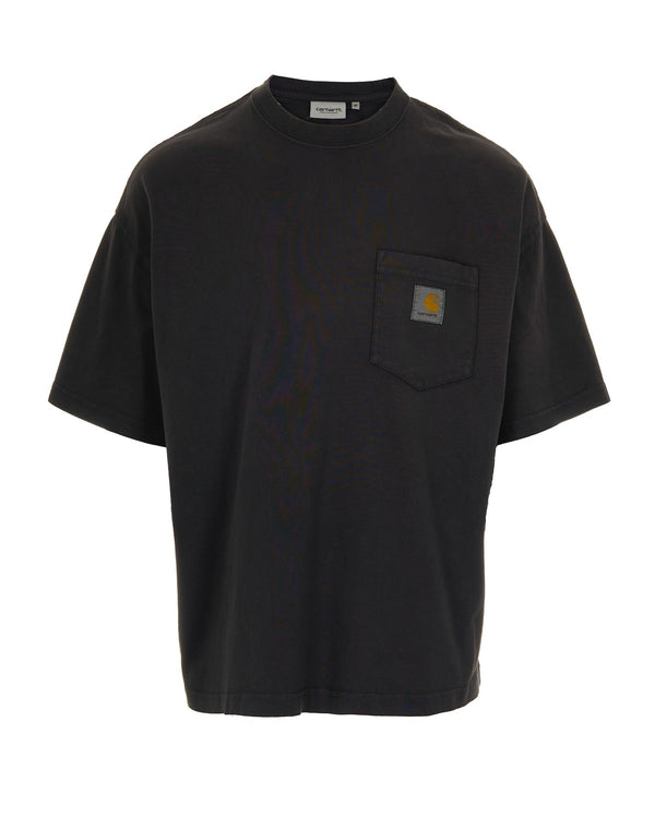 T-Shirt Hudson Pocket Black Cotton T-shirts