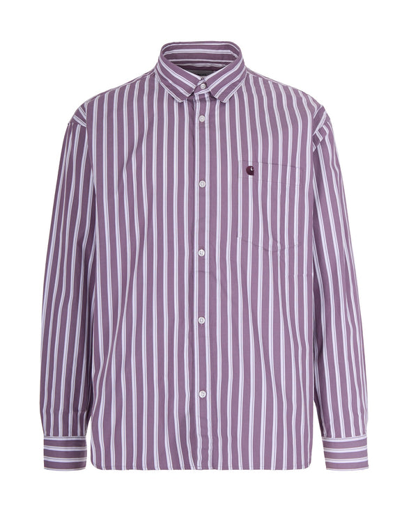 Long-Sleeve Shirt Malden Phlox-Malden Stripe Stripe/phlox Cotton Poplin