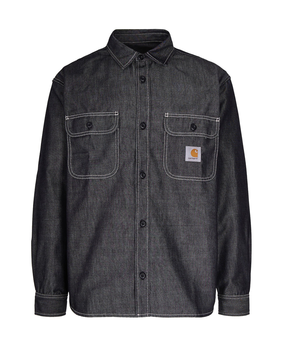 Denim Shirt Tigan Black Cotton