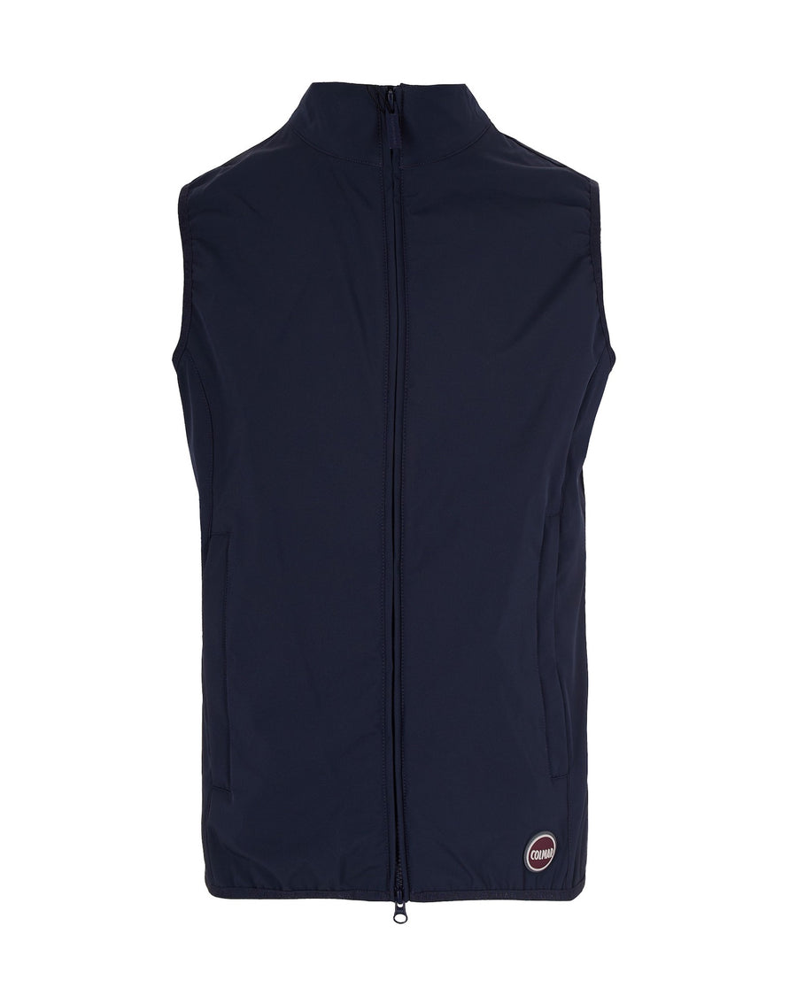 Padded Gilet Navy Blue Polyester Waistcoats & Gilets
