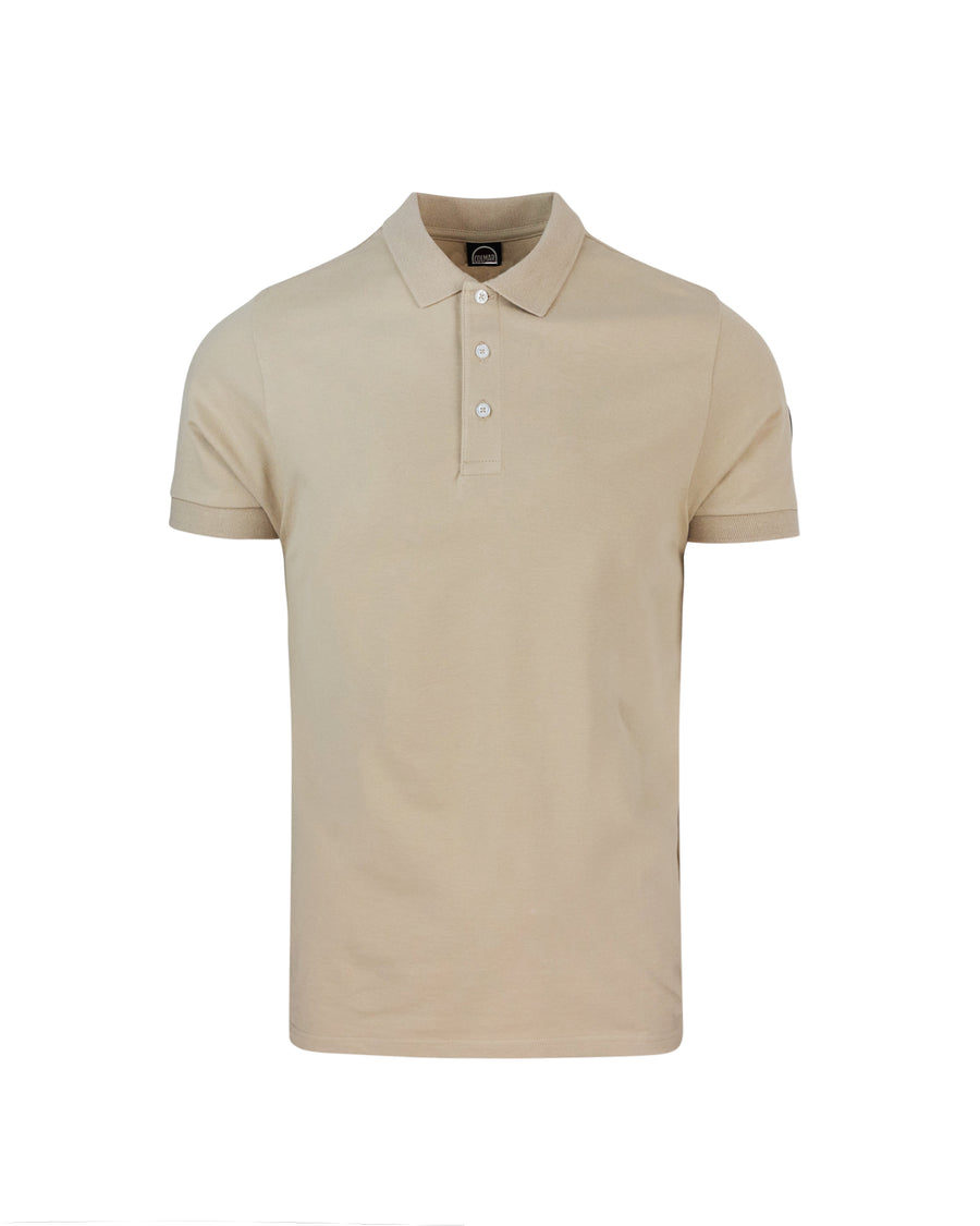 Polo Shirt Beige Neutral Tones Cotton