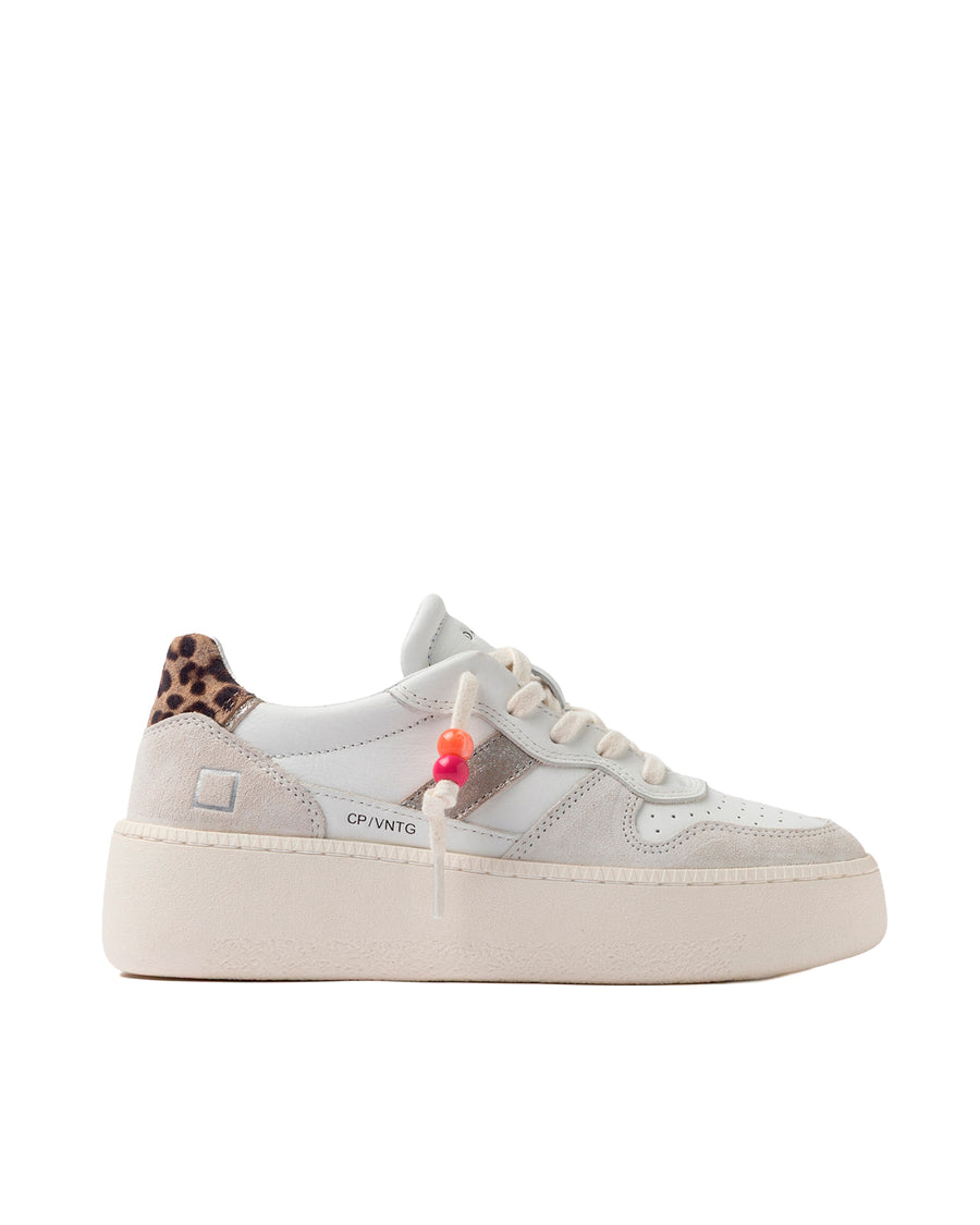 Platform Sneakers Court White-Leopard White/leopard Upper: Cow Leather Trainers