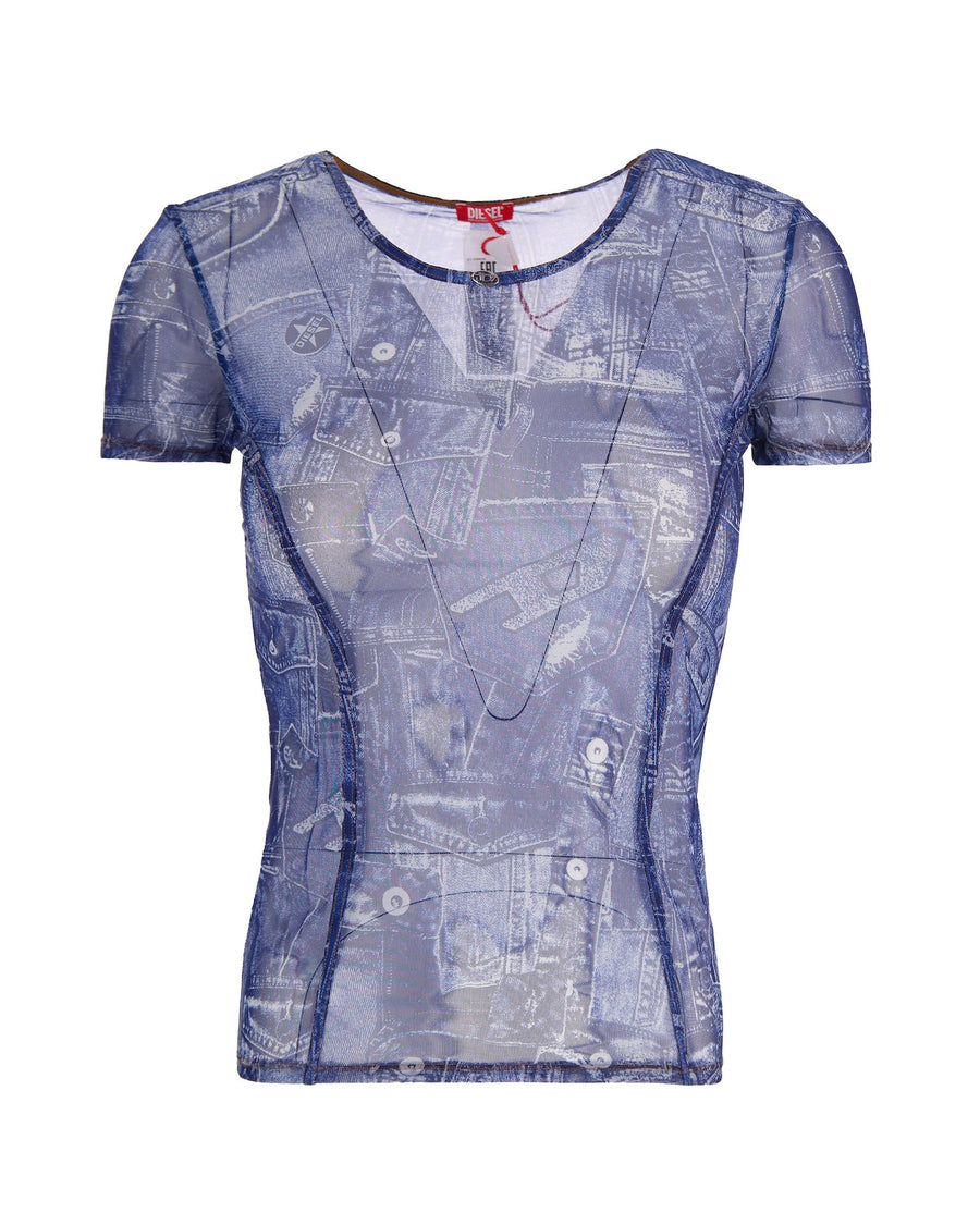 T-Shirt Kasia Dnm Blue Polyester T-shirts & Jerseys