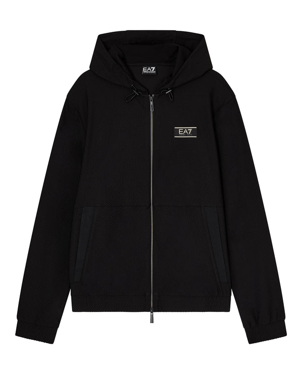 Hooded Sweatshirt Black Polyester Sweatshirts