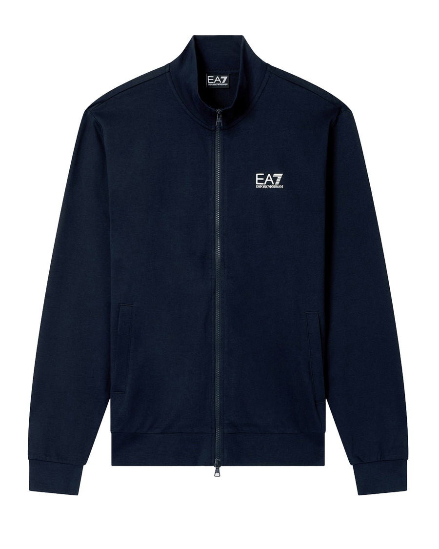 Bomber Sweatshirt Core Identity Blue Cotton Sweatshirts