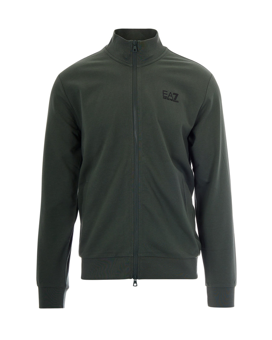 Zip-Up Sweatshirt Cilantro Cotton Sweatshirts