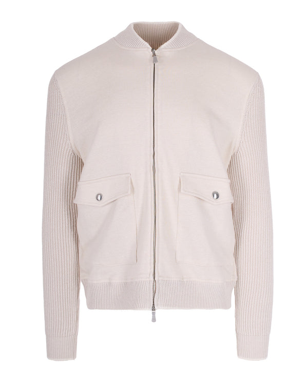 Jacket Cotton-Linen Sand White Cotton Linen