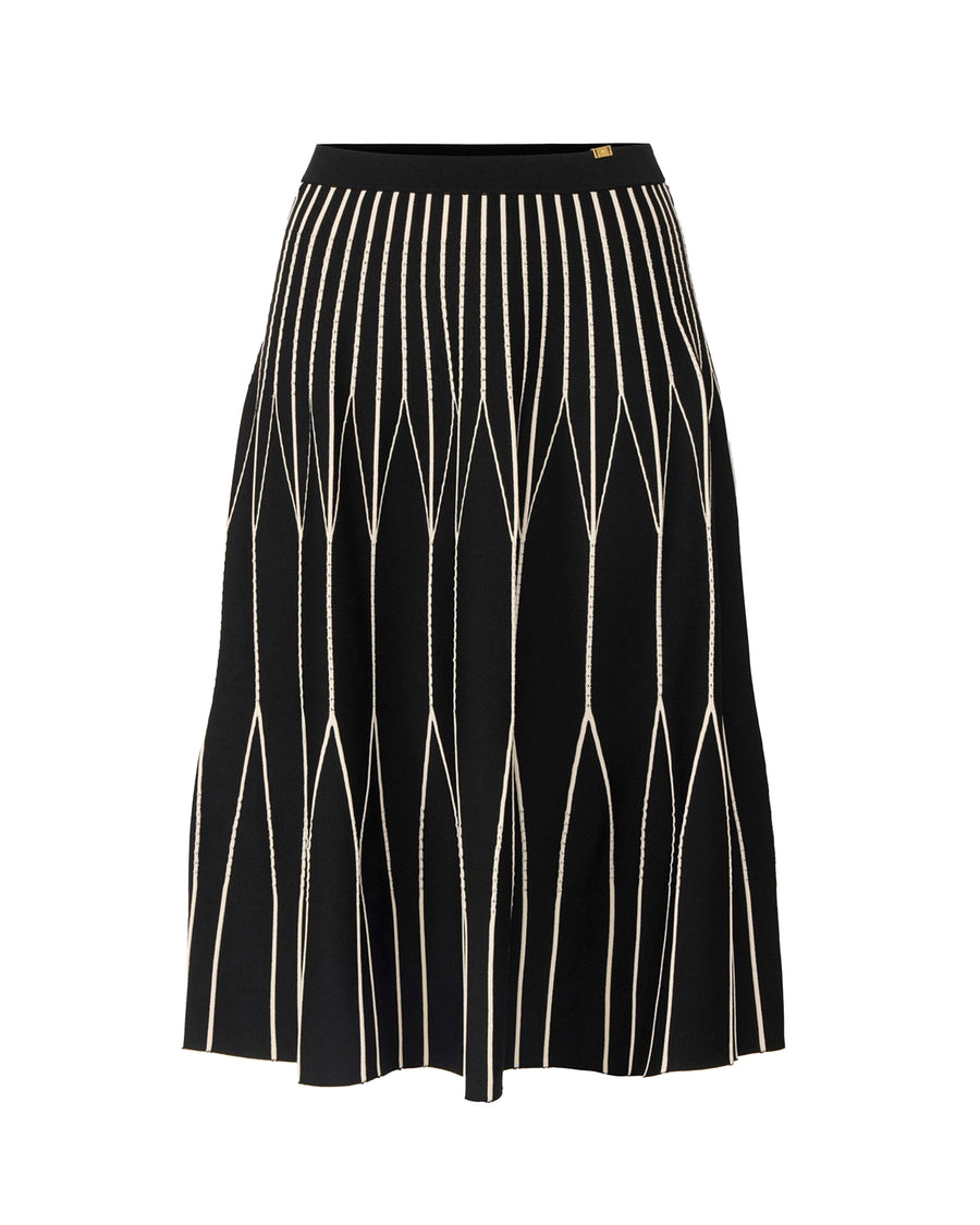 Skirt Knitted Bicolor Black-Butter Black/butter Viscose