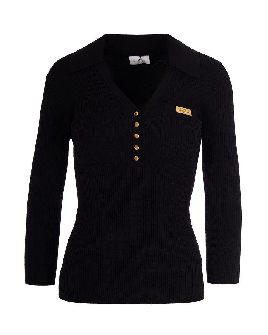 Ribbed Top Black Ly / Pa Se Jumpers